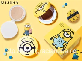 Missha MINIONS. Тональный крем Кушон. MAGIC CUSHION MOISTURE SPECIAL SET SPF50+/PA+++