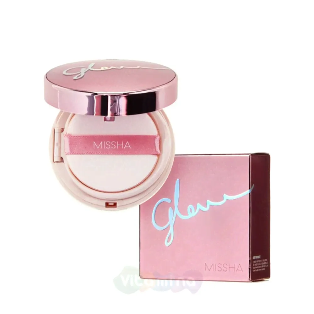 Missha Тональное средство-кушон Glow Ampoule Pact SPF50 PA+++, 12 гр-0
