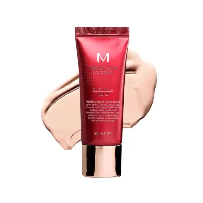 BB крем №21 Missha M Perfect Cover BB Cream SPF42/PA+++ (No.21/Light Beige) 20ml-0